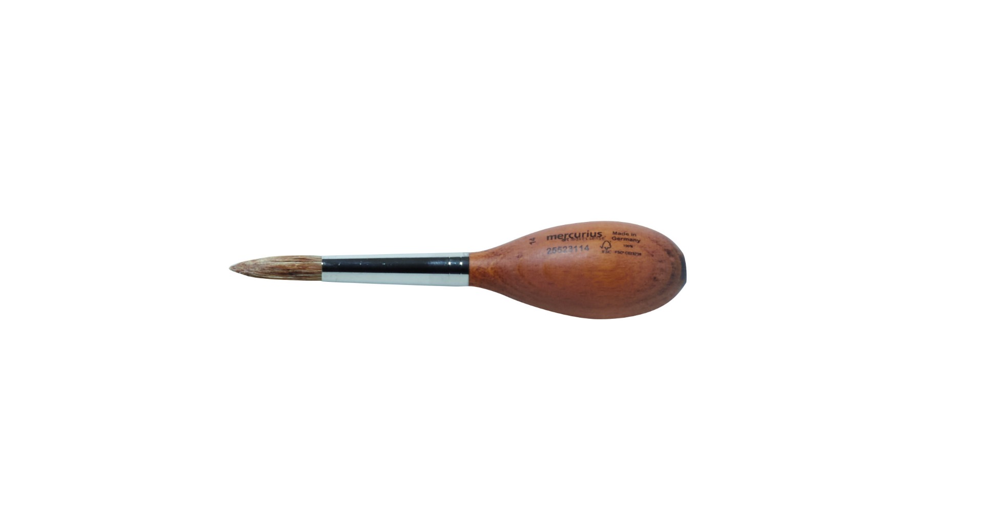 Paint Brush Cow Hair Round #14 Egg-Shaped / 9mm x 13cm x 3 cm image