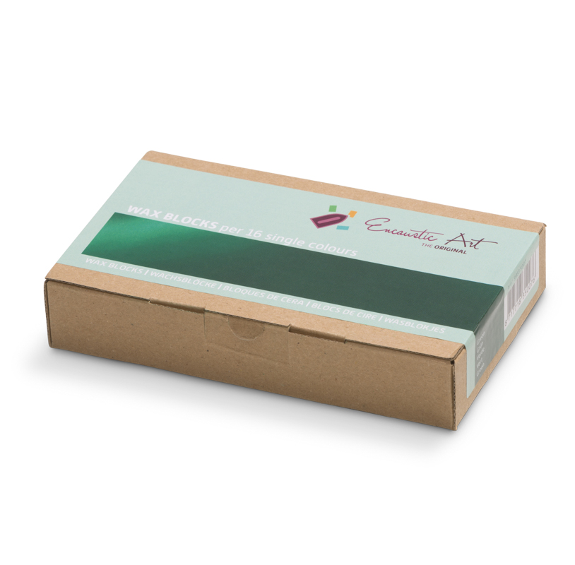 Encaustic Art Wax Blocks 16 pcs - Green image