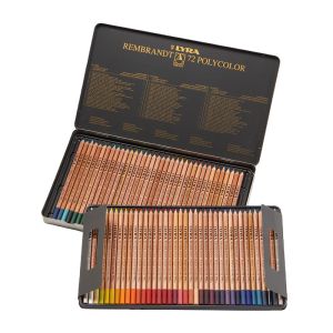 Lyra Pencils Rembrandt Polycolour Tin Case - 72 Assorted colours
